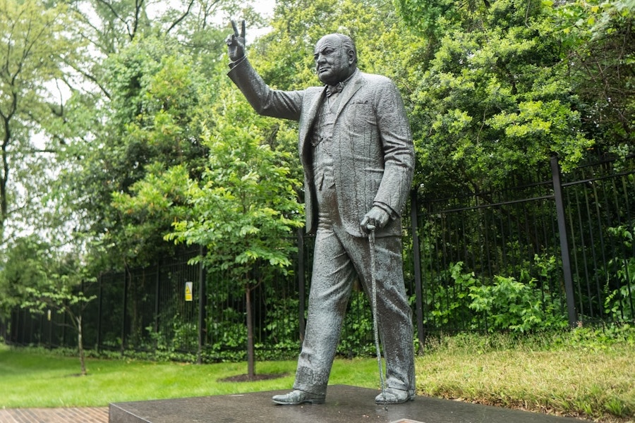 Winston Churchill statue outside the British Embassy.