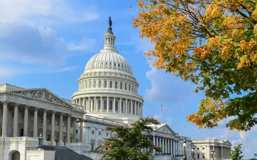 U.S. Capitol Building on Capitol Hill in Washington, DC