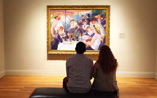 Couple Viewing Renoir's Luncheon of the Boating Party at The Phillips Collection - Washington, DC