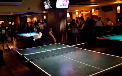 Playing ping pong at Breadsoda - Bars and restaurants where you can play ping pong in Washington, DC